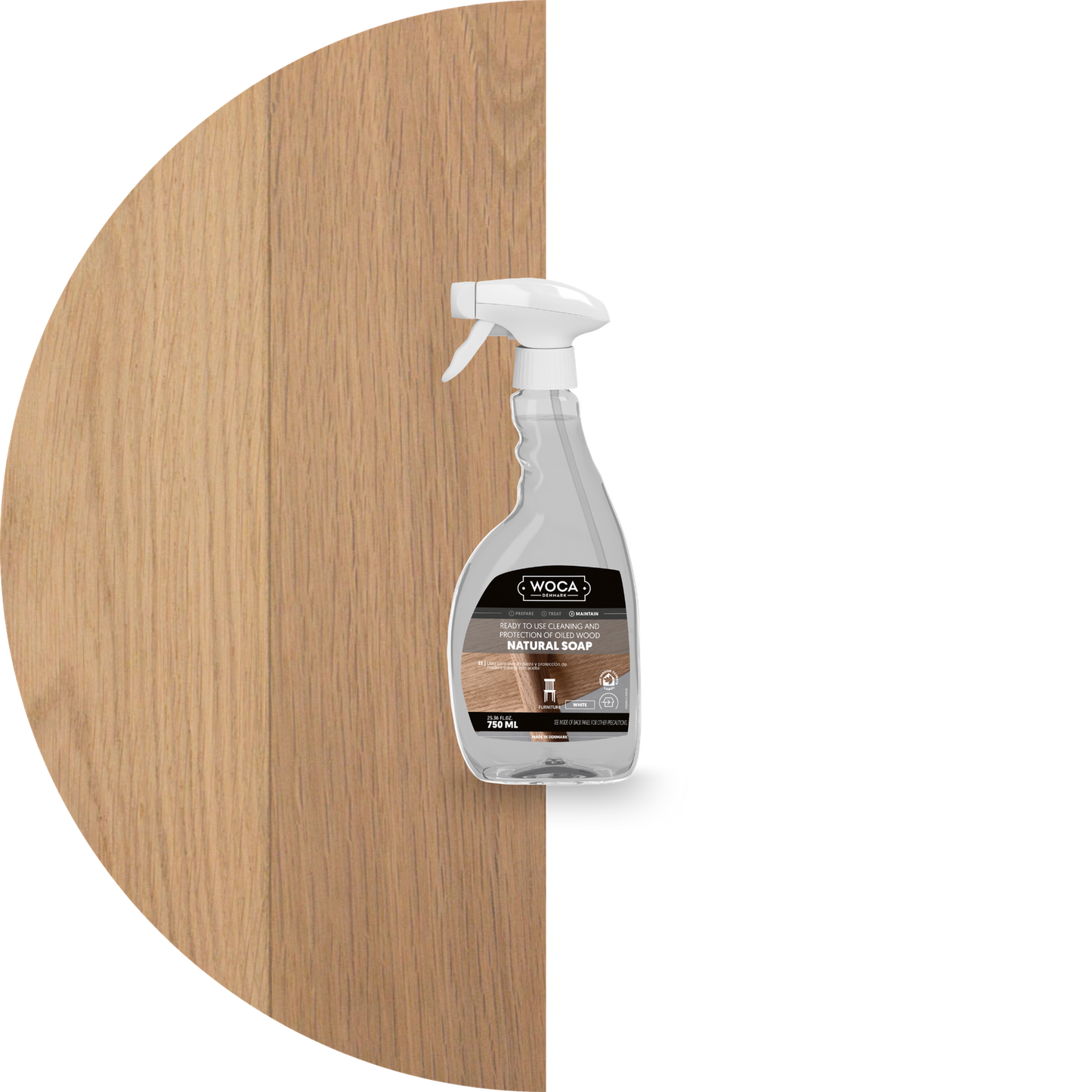 WOCA Natural Soap Spray 750 milliliters, White